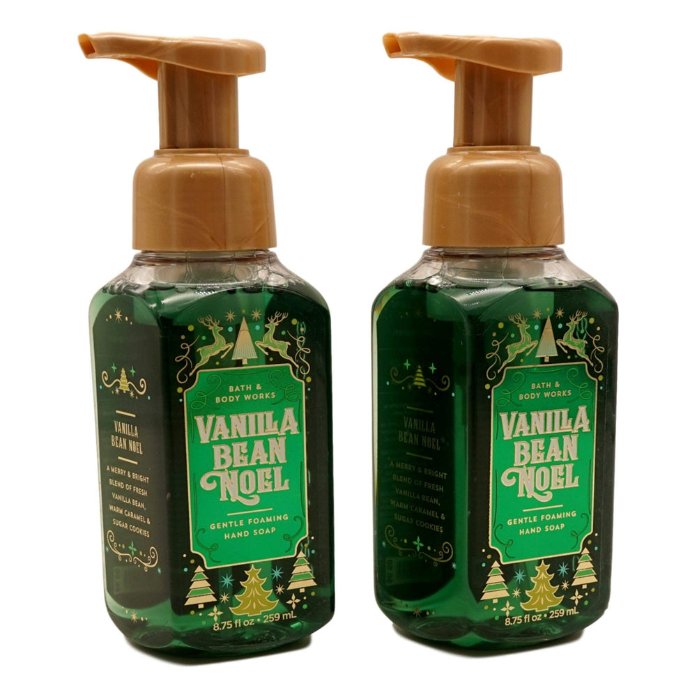Sameriver Vanilla Bean Noel hand soap bottle 2-pack for smooth hands and inviting scent.