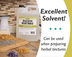 Close-up of ingredients label showing vegetable glycerin and USA-made product