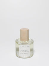 Sand + Fog Jasmine Cedarwood rollerball bottle delivers long-lasting fragrance.