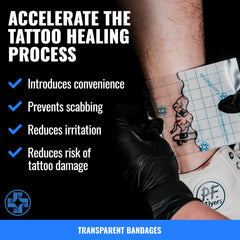 Saniderm Original waterproof bandage is latex-free for comfortable healing.