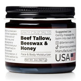 Santa Cruz Paleo beef tallow face moisturizer bottle showing rich hydration for dry skin