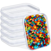 Sanwuta clear hard zipper case front view ideal for organized travel.