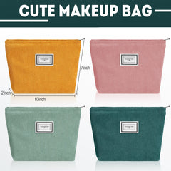 Sanwuta corduroy texture makeup bag detail highlighting soft, durable fabric