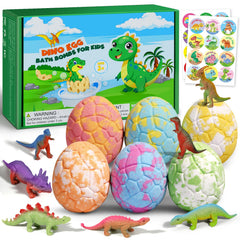 Sanyi bath bombs for kids with dino egg packaging showcases festive gift-ready presentation.