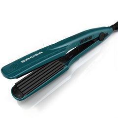 SAOSA ceramic hair crimper iron 39mm turquoise handle for voluminous textured waves.