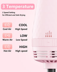 SAOSA hair dryer brush with three settings and cool shot for versatile styling.