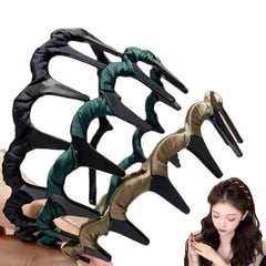 Satasiam Vintage High Cranium Hairband front view with non-slip teeth for secure wear.
