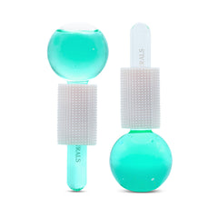 Satavi Naturals Beauty Ice Globes glass detail highlights premium glass for soothing cold therapy