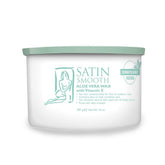 SATIN SMOOTH Aloe Vera Wax jar close-up for at-home waxing with salon-like results