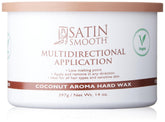 SATIN SMOOTH Coconut Aroma hard wax bottle closeup for gentle, vegan hair removal.