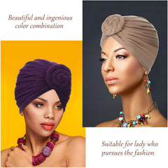 SATINIOR navy headwrap close-up for all-day breathable wear