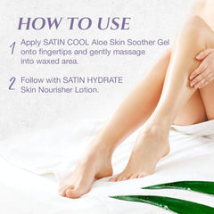 SATIN SMOOTH Aloe Vera Gel supports skin hydration for face, body, and hair care