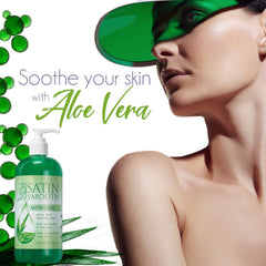 SATIN SMOOTH Aloe Vera Gel fast-drying formula for non-greasy post-wax comfort