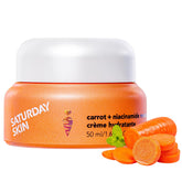 Saturday Skin carrot-rich texture cream bottle for deep hydration and barrier support.