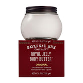 Savannah Bee Company Royal Jelly Body Butter jar ready for post-bath hydration.