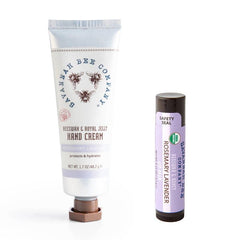 Savannah Bee Holiday Hand Cream tube delivering lasting moisture for soft, smooth hands.