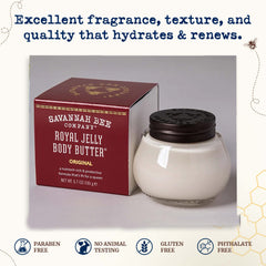 Savannah Bee Company Royal Jelly Body Butter with propolis for skin support.