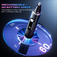 Savilab nose hair trimmer with detachable blade for easy cleaning.
