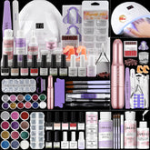 SAVILAND acrylic nail kit contents show all-in-one setup for salon-quality nails at home