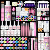 SAVILAND acrylic nail kit full set for beginners offering comprehensive at-home nail perfection.