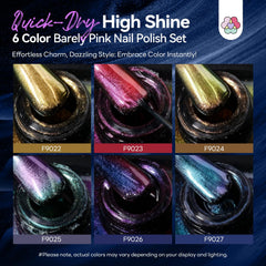 SAVILAND six-color swatches show holographic hues with light shifts.
