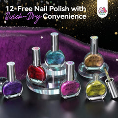 SAVILAND quick-dry formula dries in 60–90 seconds for on-the-go manicures.