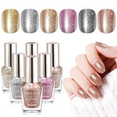 SAVILAND Color Artistry Glitter Nail Polish Set bottle closeup showing dazzling holographic shine