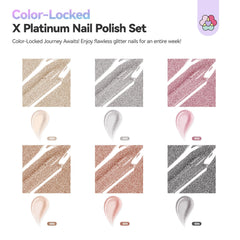 SAVILAND Color Artistry glitter champagne shade ready for party-ready nails with quick-dry formula