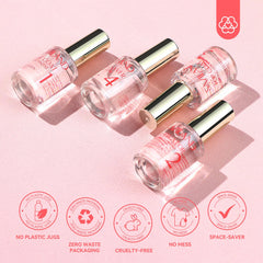 SAVILAND dip base/top coat bottles provide strong adhesion and a glossy finish