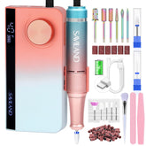 SAVILAND electric nail drill in sunset gradient front view for precise nail shaping at home