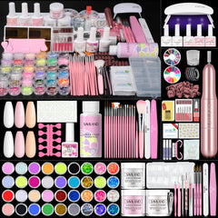 Saviland Essentials kit box shows an all-in-one at-home manicure setup for salon-quality nails.