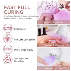 SAVILAND lotus design cordless nail lamp compact and space saving