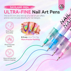 SAVILAND metallic gold pen; luxe shine for accents and French tips.