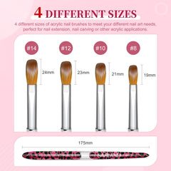 SAVILAND nail brush size 12 for longer extensions with precision
