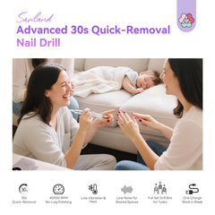 SAVILAND nail drill ergonomic handle for a comfortable grip during long sessions.