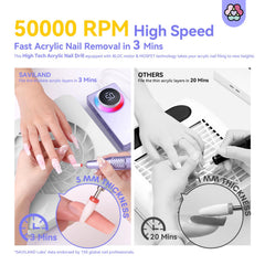 SAVILAND nail drill LCD display with speed and battery status
