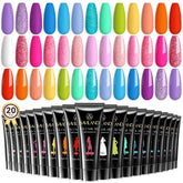 SAVILAND poly gel nail colors collection swatches bright 20-color palette for outfits