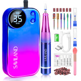 SAVILAND portable nail drill front view highlights compact design for on-the-go manicures.