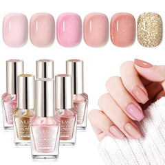 SAVILAND Quick Dry Nail Polish set bottle shot with neutral nude shades for fast style upgrades.