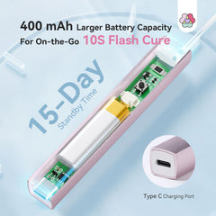 SAVILAND SSPro X rechargeable 400mAh battery enables on-the-go nail touch-ups