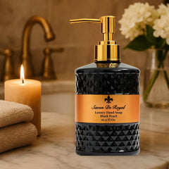 Savon De Royal hands with rich lather for gentle moisturizing cleanse.