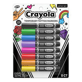 Savvi Crayola 8ct tattoo markers colors for vibrant temporary designs.