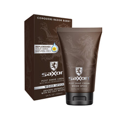 Saxon Post Shave Cream micro moisture beads soothe and condition skin after shaving.