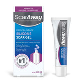 ScarAway front packaging 10g showing compact tube and brand benefit