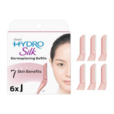 Schick Hydro Silk dermaplaning wand refill pack with six blades for at-home exfoliation