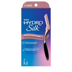 Schick Hydro Silk Dermaplaning Wand with weighted handle for precise at-home exfoliation