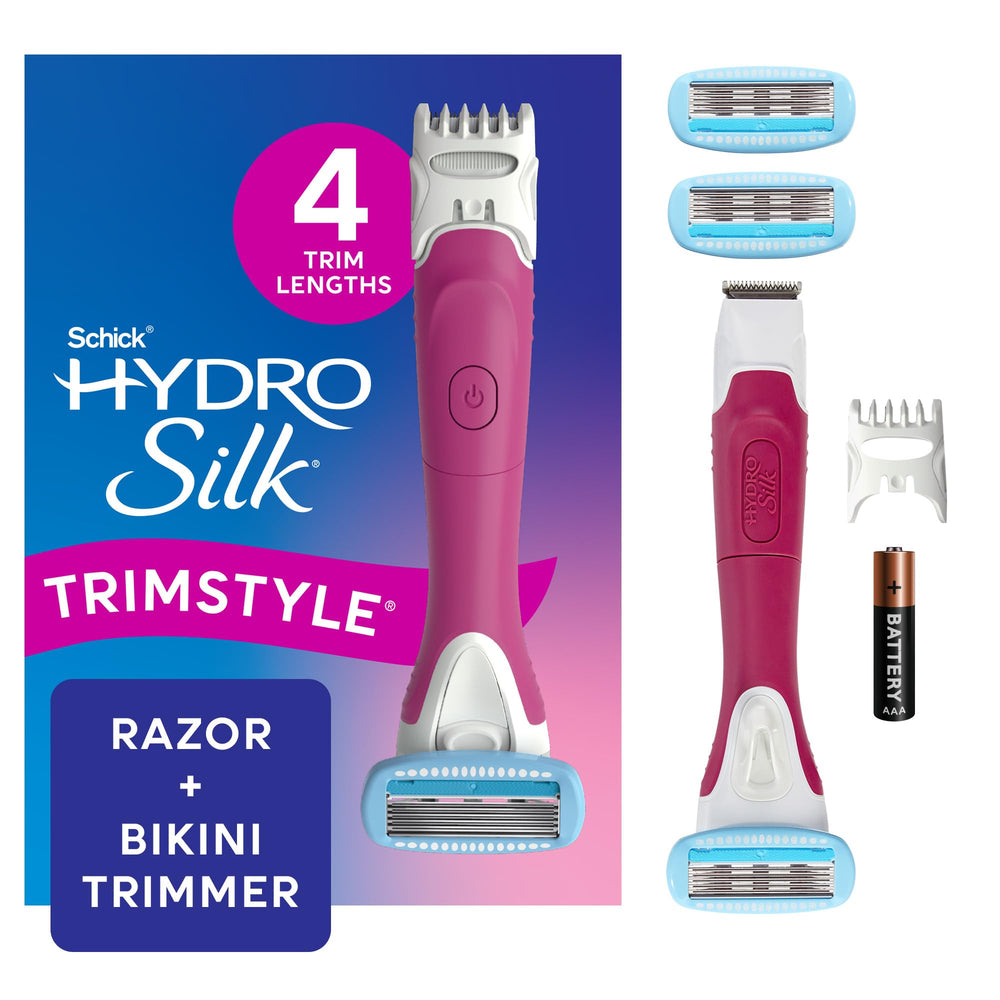 Schick Hydro Silk TrimStyle razor-handle waterproof for easy shower shaving.
