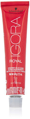 Schwarzkopf Igora Royal 5-0 Light Brown application shows an even color across hair strands
