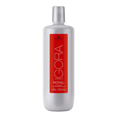 Schwarzkopf Igora Royal Oil Developer 1-liter packaging enables efficient salon color sessions.