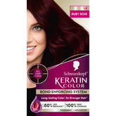 Schwarzkopf Keratin Color Ruby Noir bottle showing vibrant shade and long-lasting coverage
